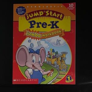 Scholastic Jump Start Pre-K Jumbo Workbook - Red and Yellow